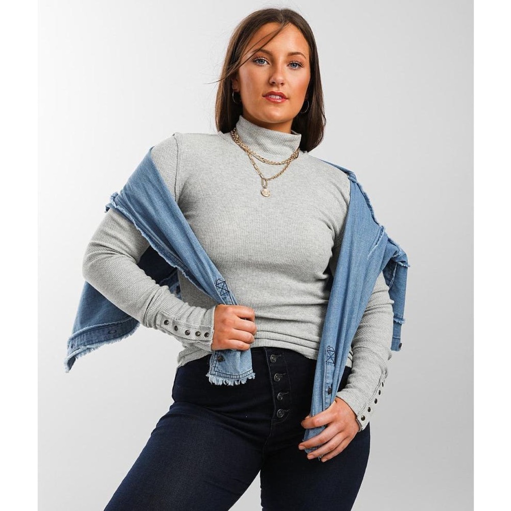 Free People Freya Thermal Top Gray XS